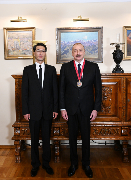 “Chinghiz Aitmatov” Order bestowed upon President Ilham Aliyev in Bishkek (PHOTO/VIDEO)