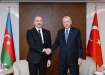 Meeting between President Ilham Aliyev, President Recep Tayyip Erdogan held in Bishkek (PHOTO/VIDEO)