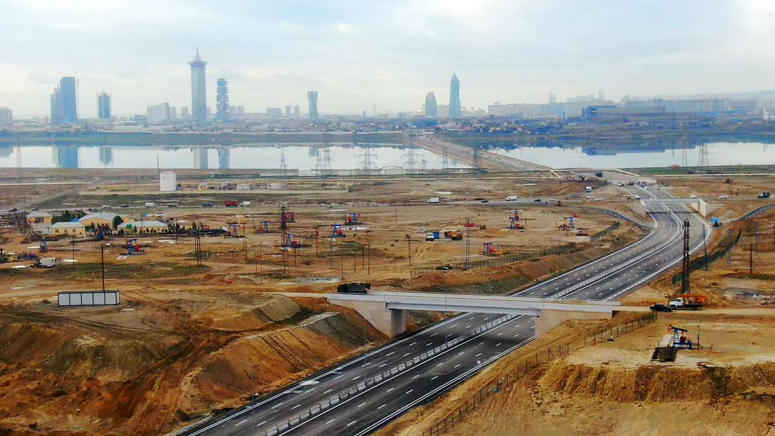 President Ilham Aliyev attends opening of new Boyukshor-Pirshagi highway (PHOTO/VIDEO)