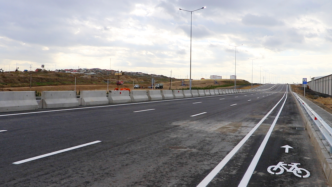 President Ilham Aliyev attends opening of new Boyukshor-Pirshagi highway (PHOTO/VIDEO)