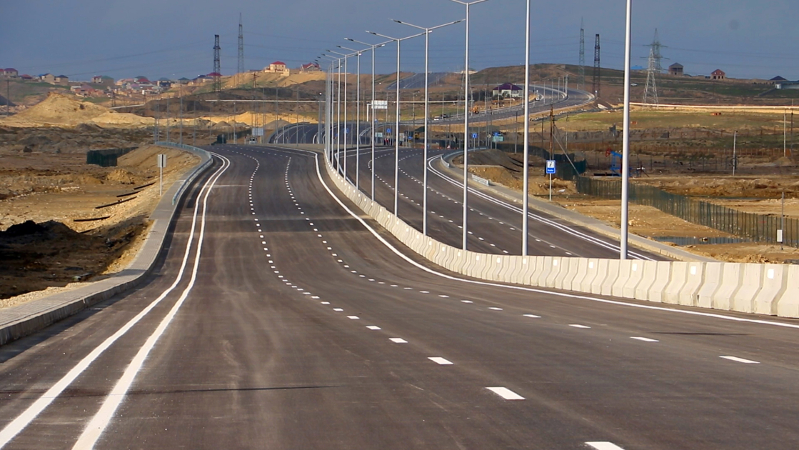 President Ilham Aliyev attends opening of new Boyukshor-Pirshagi highway (PHOTO/VIDEO)