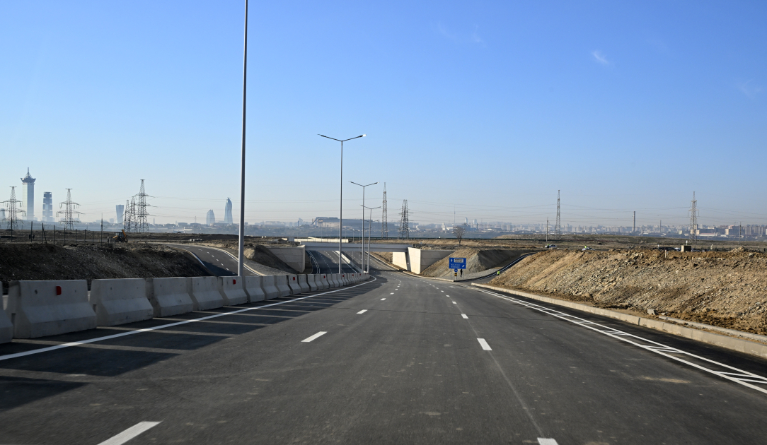 President Ilham Aliyev attends opening of new Boyukshor-Pirshagi highway (PHOTO/VIDEO)
