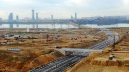 President Ilham Aliyev attends opening of new Boyukshor-Pirshagi highway (PHOTO/VIDEO)