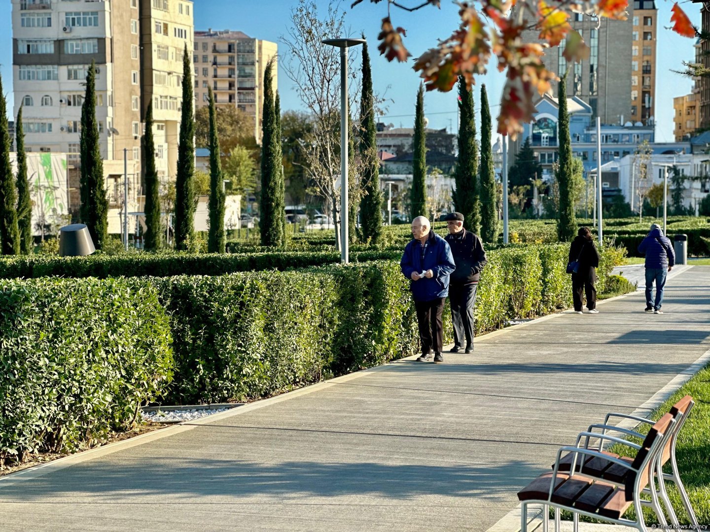 Azerbaijan airs photoshoot from third section of Central Park in Baku
