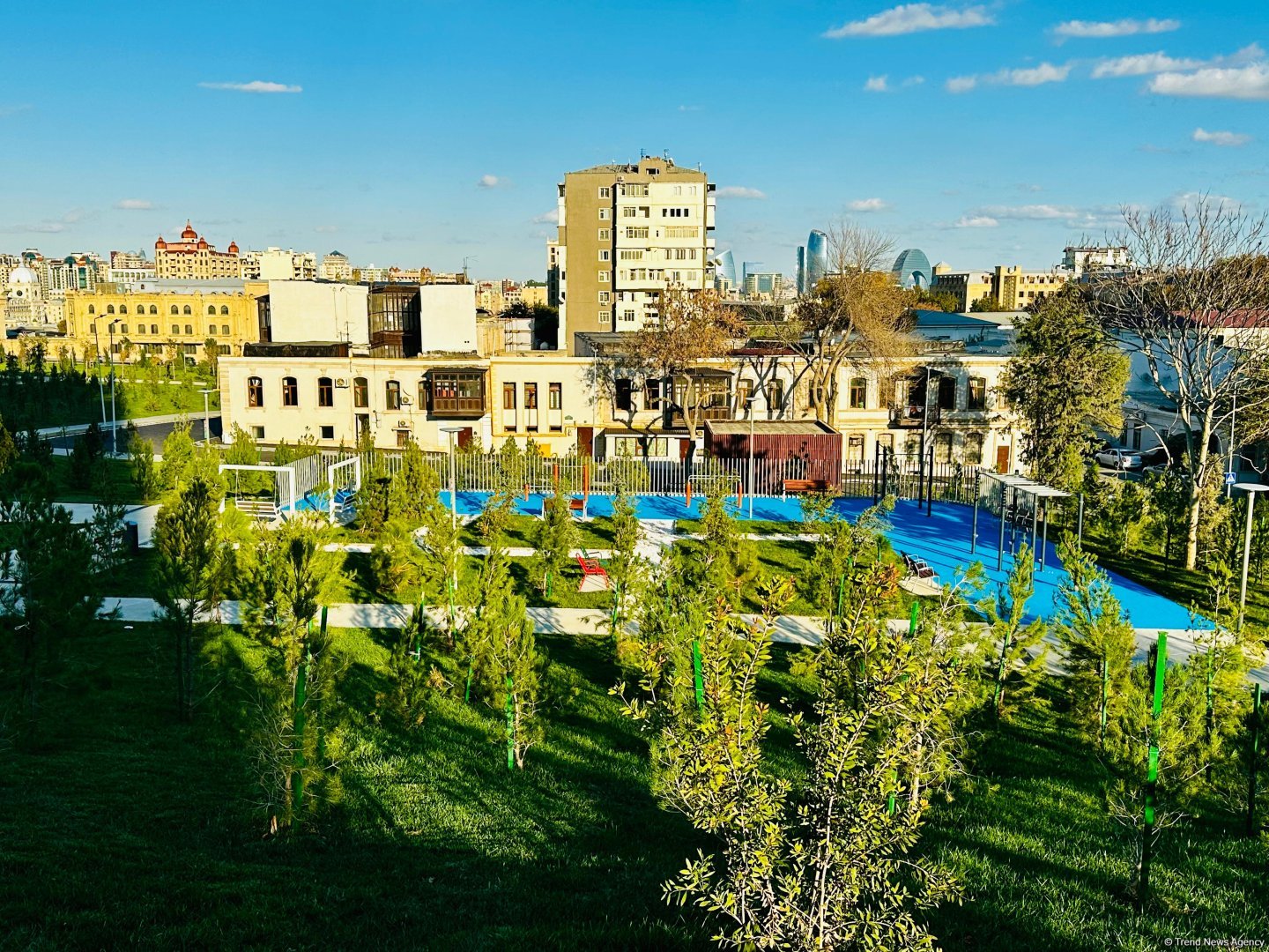 Azerbaijan airs photoshoot from third section of Central Park in Baku