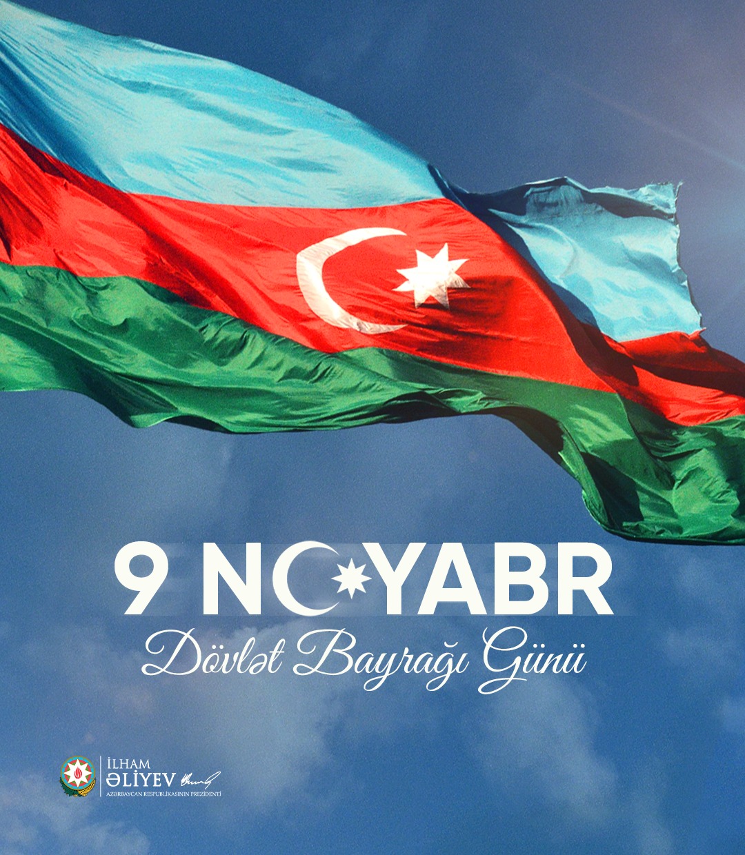 President Ilham Aliyev makes post on occasion of 9 November - National Flag Day (PHOTO)