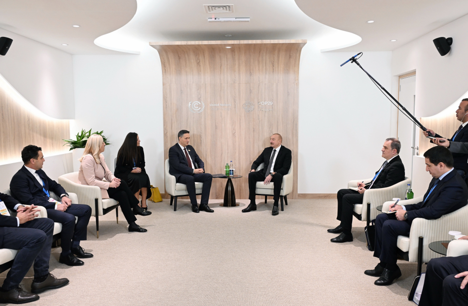 President Ilham Aliyev meets with Chairman and member of Presidency of Bosnia and Herzegovina (PHOTO/VIDEO)