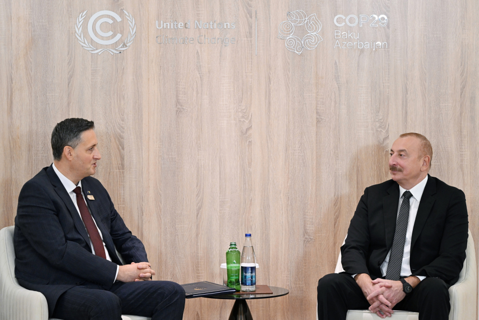 President Ilham Aliyev meets with Chairman and member of Presidency of Bosnia and Herzegovina (PHOTO/VIDEO)