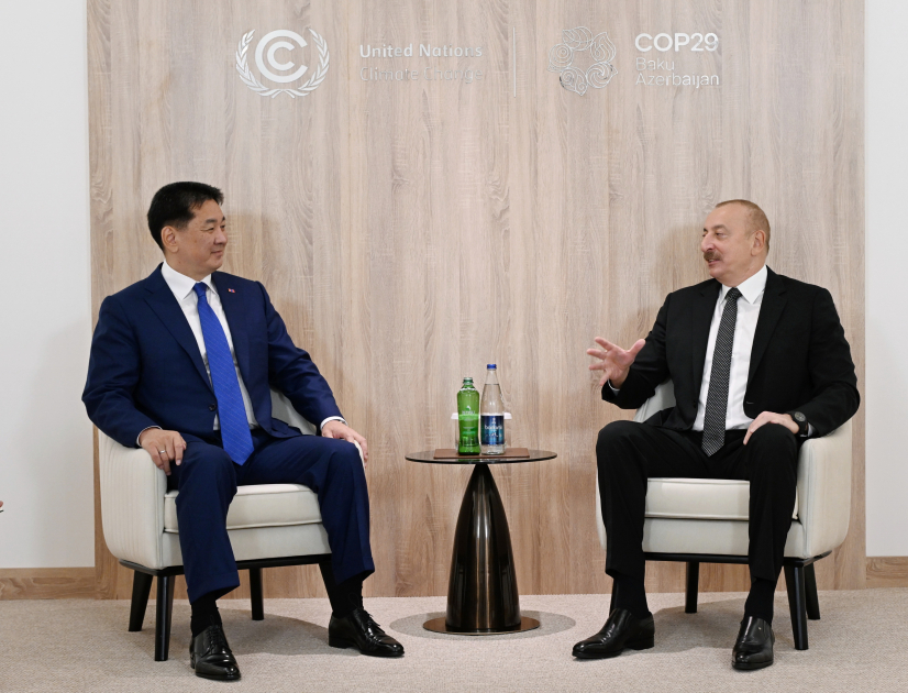 President Ilham Aliyev meets with President of Mongolia (PHOTO/VIDEO)