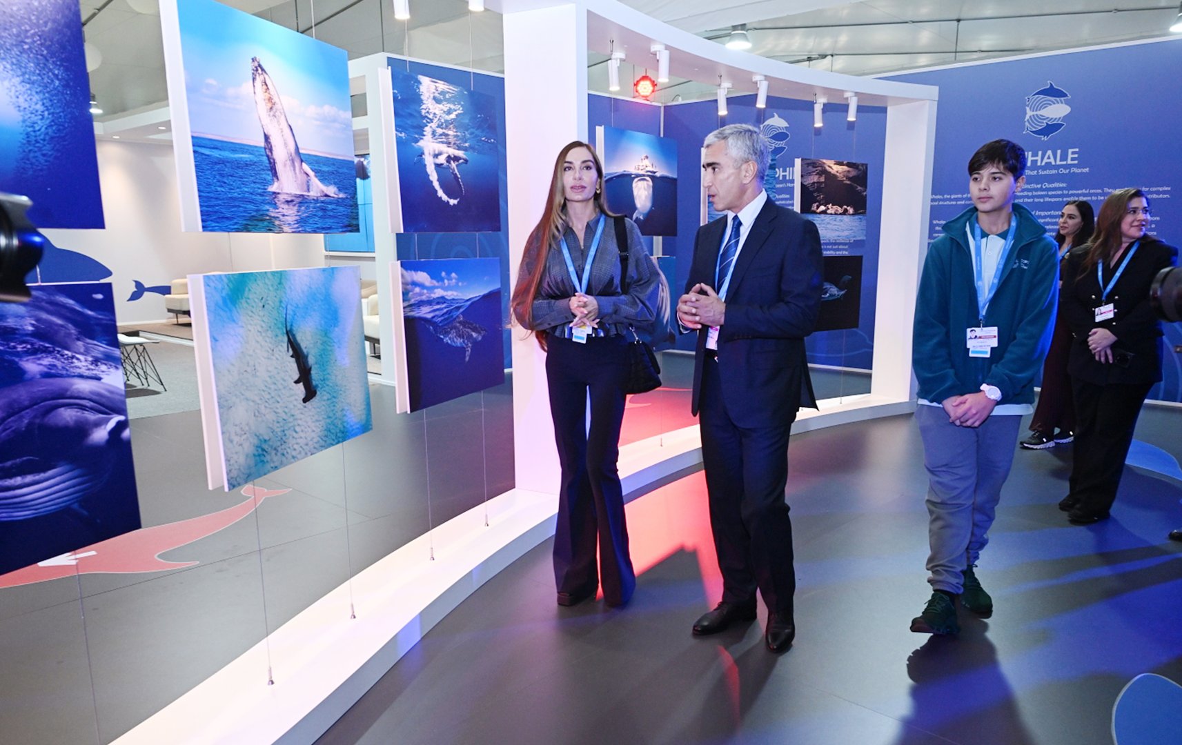 Vice-President of Heydar Aliyev Foundation Leyla Aliyeva and Head of Baku Media Center Arzu Aliyeva attend presentation of international project on protection of marine species (PHOTO)