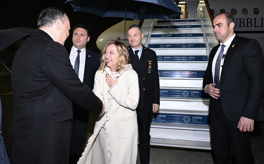 Italian PM arrives in Azerbaijan