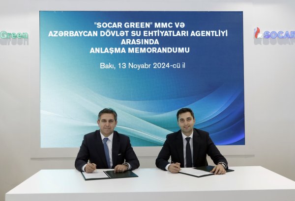 Azerbaijan's State Agency of Water Resources and SOCAR Green sign memorandum (PHOTO)