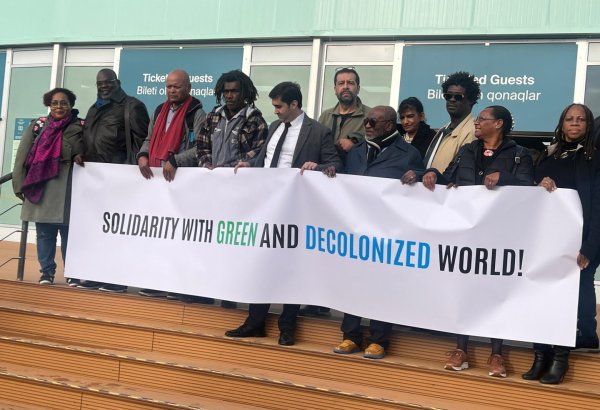 Azerbaijan's COP29 participants rally against Dutch and French colonial policies (PHOTO/VIDEO)
