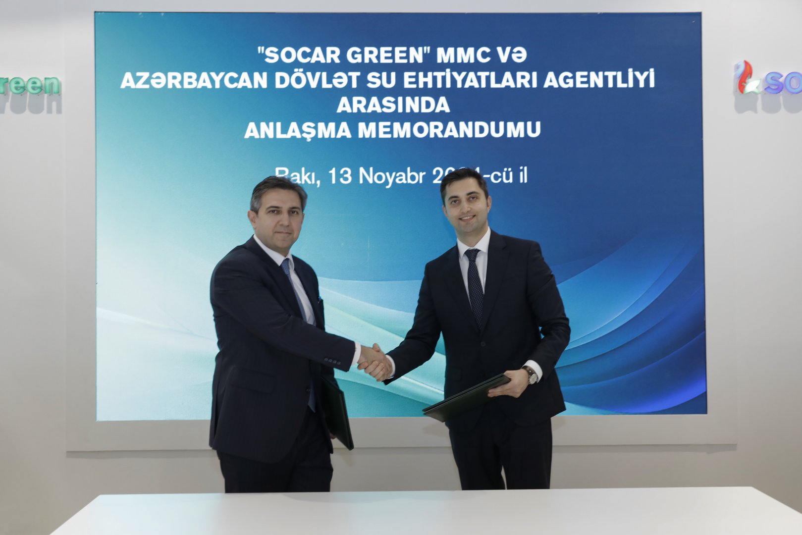 Azerbaijan's State Agency of Water Resources and SOCAR Green sign memorandum (PHOTO)