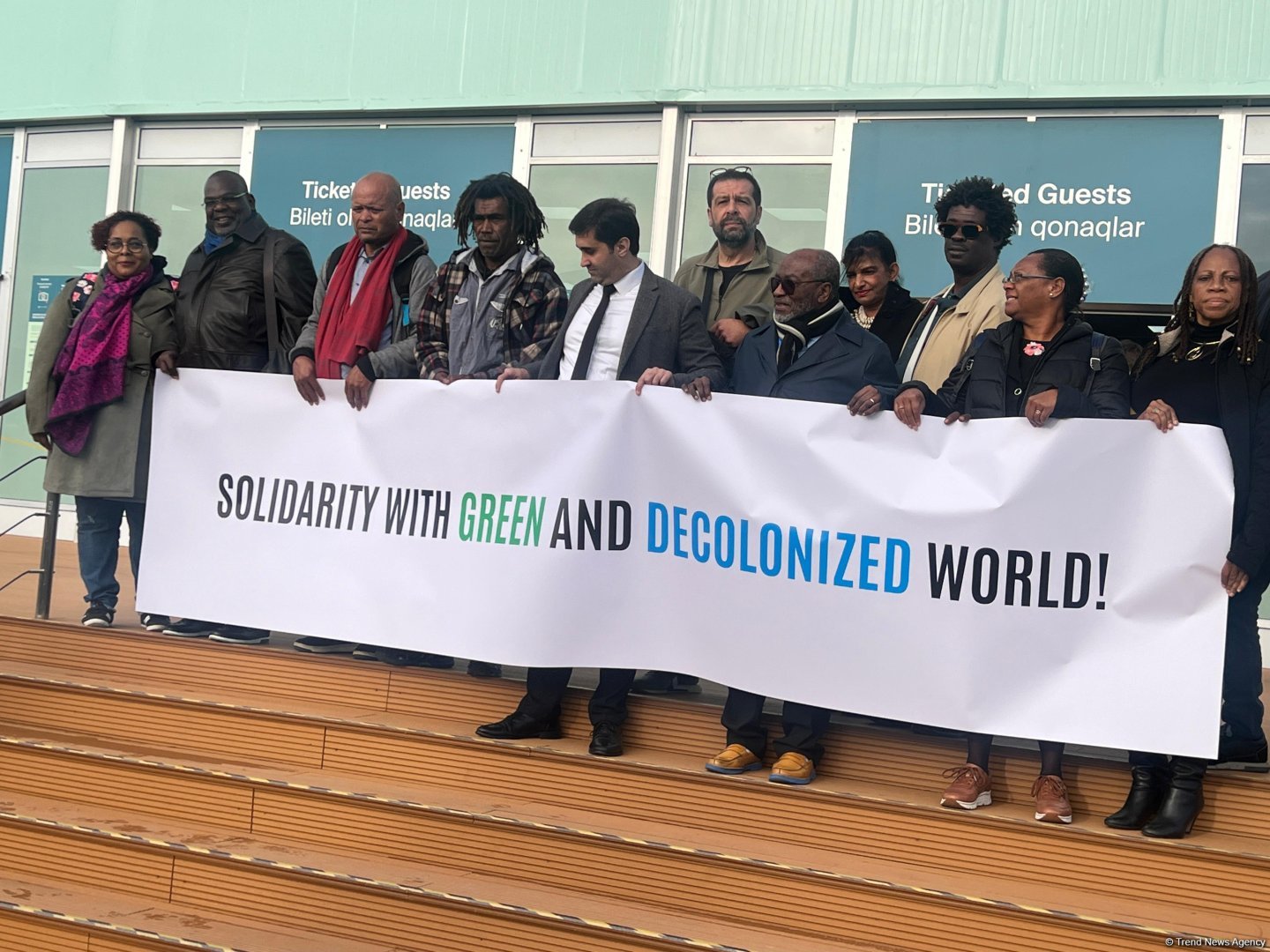 Azerbaijan's COP29 participants rally against Dutch and French colonial policies (PHOTO/VIDEO)