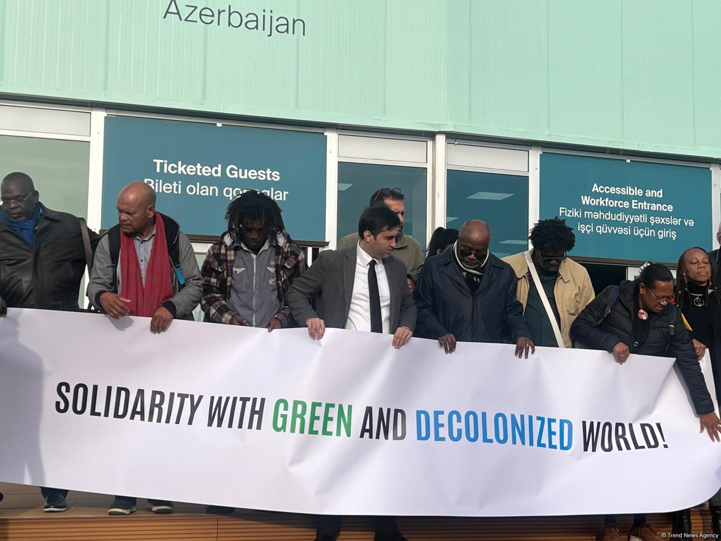 Azerbaijan's COP29 participants rally against Dutch and French colonial policies (PHOTO/VIDEO)
