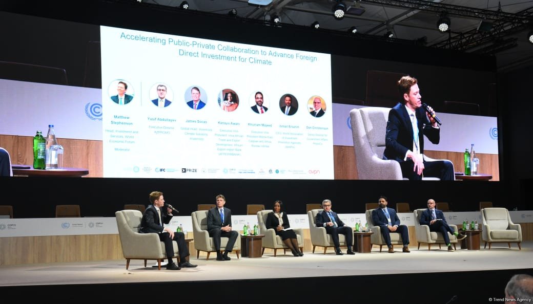 COP29 hosts panel discussion on business, investment, philanthropy (PHOTO)