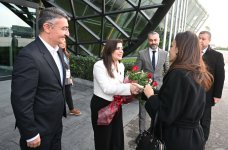 Albanian parliament speaker arrives in Azerbaijan to participate in COP29 (PHOTO)