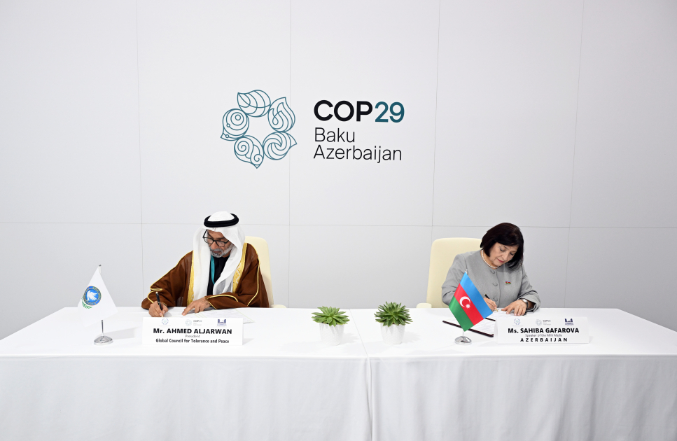 Azerbaijan seals memorandum of understanding with Global Council for Tolerance and Peace
