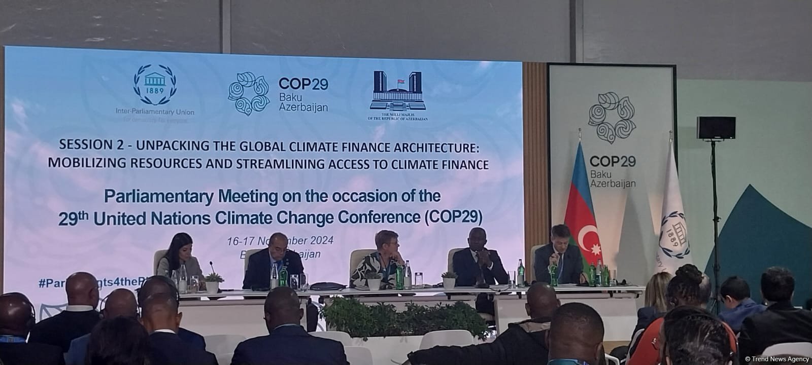 COP29 parliamentary meeting hosts session debating global climate finance architecture