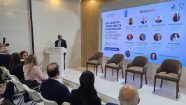Azerbaijani minister delivers speech at HIV, climate change framework doc's presentation (PHOTO)