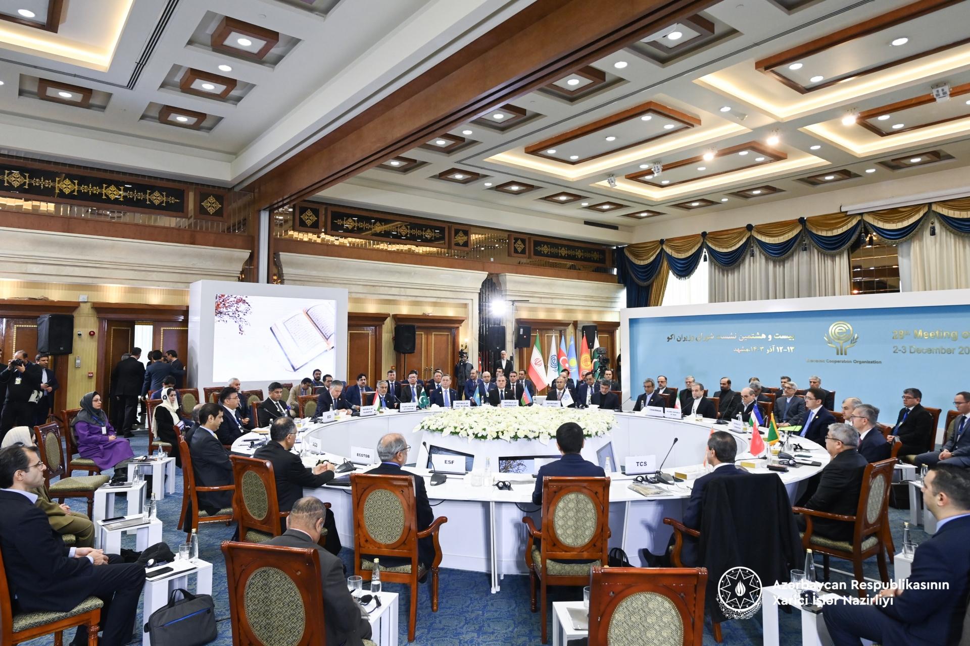 Azerbaijani FM highlights nation's co-op avenues within ECO (PHOTO)