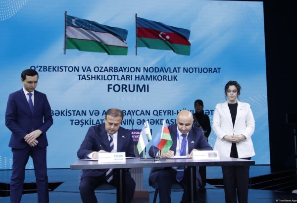 Azerbaijani, Uzbek NGOs put pen on co-op memoranda in Tashkent (PHOTO)