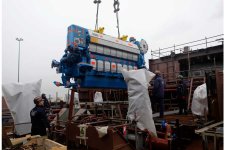 Installation of main engine boosts ASCO's Ro-Pax ferry construction (PHOTO)