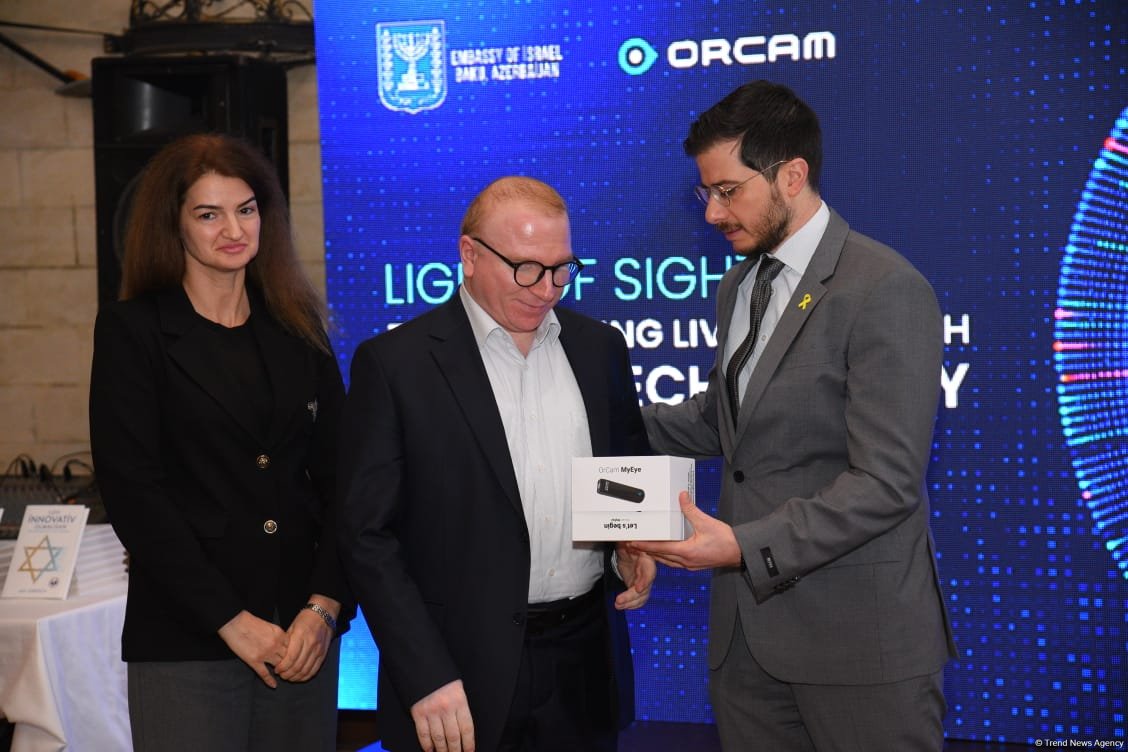 Israeli Embassy donates OrCam MyEye devices to visually impaired Azerbaijani citizens (PHOTO)