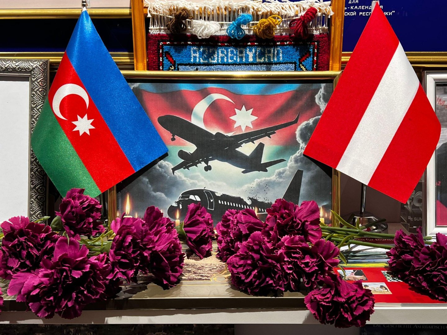 Azerbaijan house in Austria dedicates memorial corner to Aktau crash victims (PHOTO)