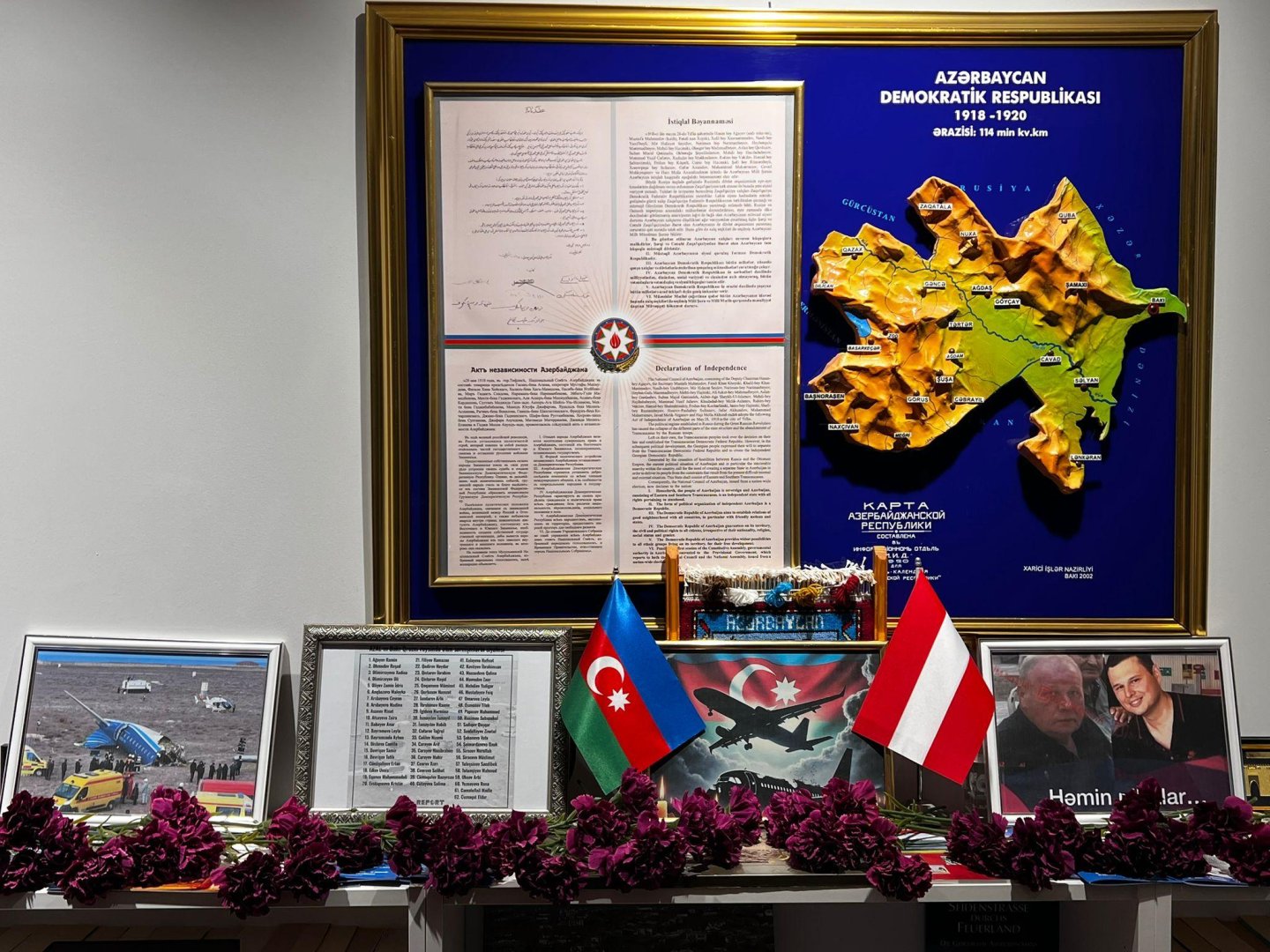 Azerbaijan house in Austria dedicates memorial corner to Aktau crash victims (PHOTO)