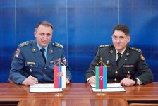 Azerbaijan, Serbia sign bilateral military cooperation plan (PHOTO)