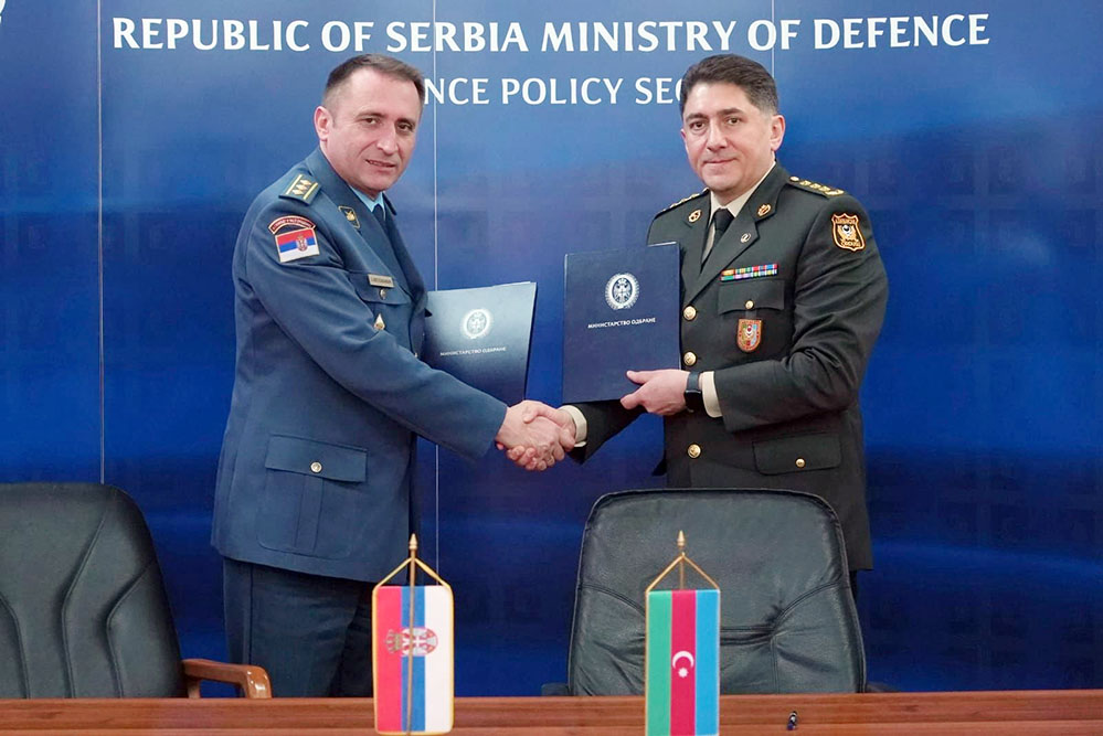 Azerbaijan, Serbia sign bilateral military cooperation plan (PHOTO)