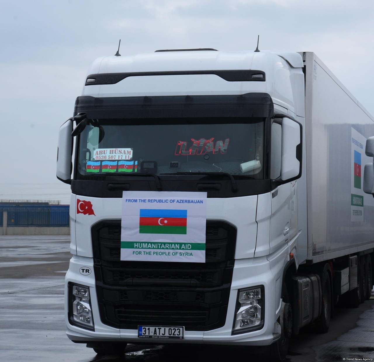 Azerbaijan sends its inaugural humanitarian aid caravan to Syria (PHOTO/VIDEO)