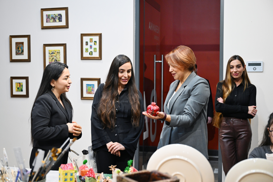 Heydar Aliyev Foundation VP Leyla Aliyeva, Head of Baku Media Center Arzu Aliyeva visit DOST Center for Inclusive Development and Creativity (PHOTO)