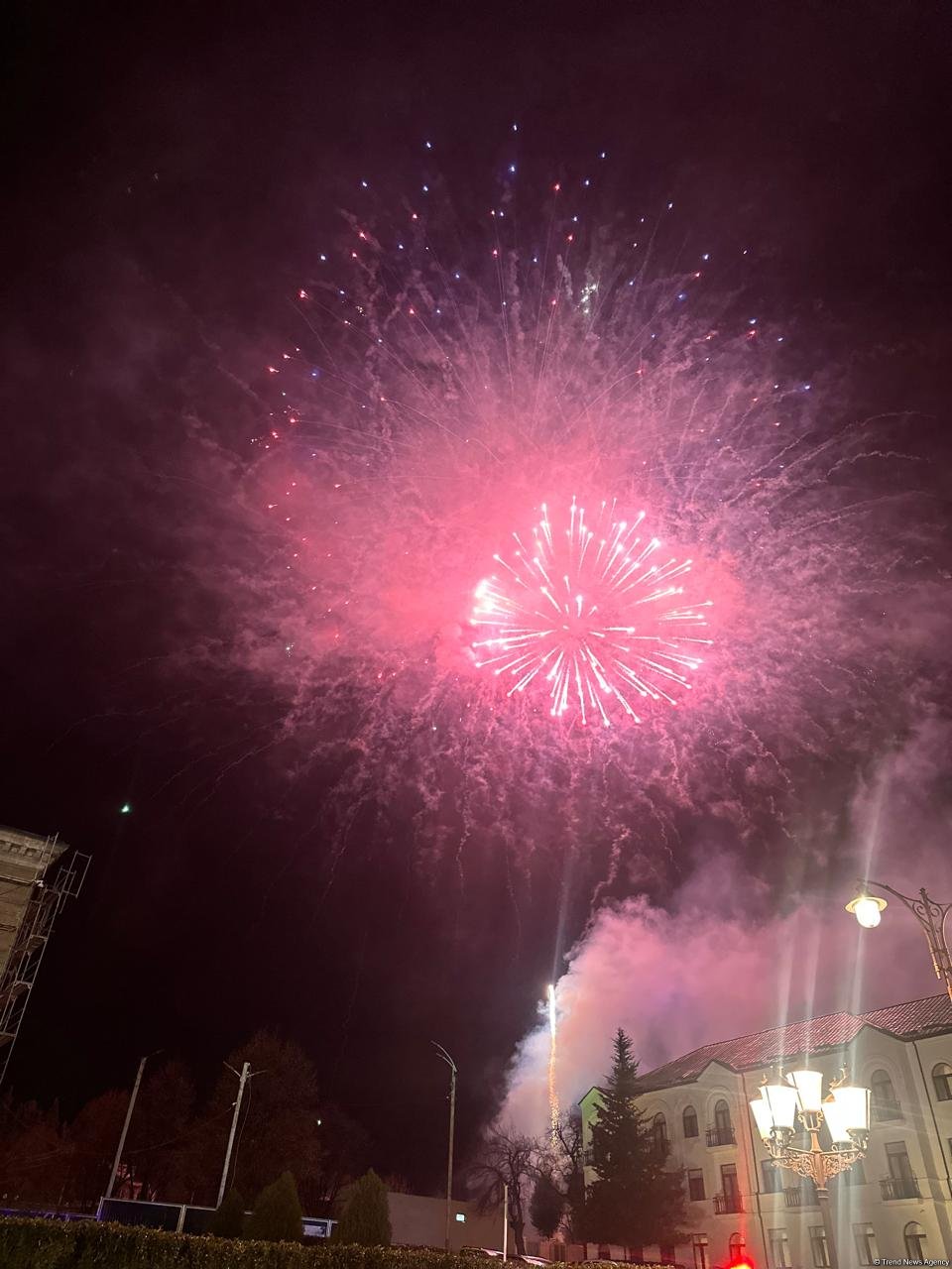 Azerbaijan's Khankendi residents celebrate New Year with fireworks (PHOTO)