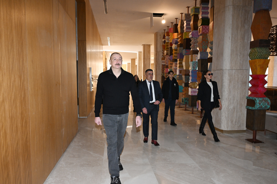 President Ilham Aliyev, First Lady Mehriban Aliyeva review works at “Lakeside” Hotel and Ski Club construction within Shahdag Tourism Complex (PHOTO/VIDEO)