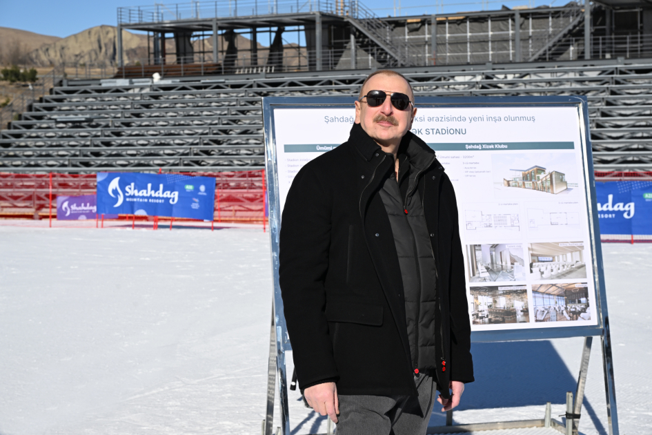 President Ilham Aliyev, First Lady Mehriban Aliyeva review works at “Lakeside” Hotel and Ski Club construction within Shahdag Tourism Complex (PHOTO/VIDEO)