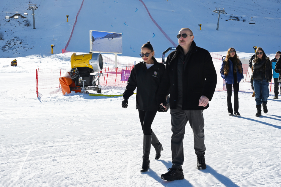 President Ilham Aliyev, First Lady Mehriban Aliyeva review works at “Lakeside” Hotel and Ski Club construction within Shahdag Tourism Complex (PHOTO/VIDEO)