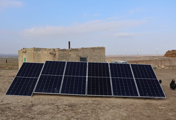 ACWA Power sets up series of solar panels near Khizi-Absheron Wind Power Plant (PHOTO)