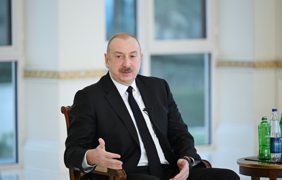 President Ilham Aliyev interviewed by local TV channels (PHOTO/VIDEO) (FULL TEXT)