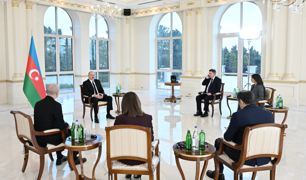 President Ilham Aliyev interviewed by local TV channels (PHOTO/VIDEO) (FULL TEXT)