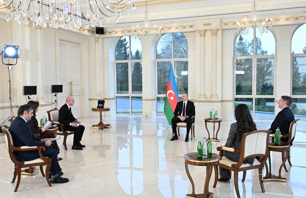 President Ilham Aliyev interviewed by local TV channels (PHOTO/VIDEO) (FULL TEXT)