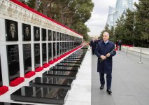 Azerbaijani State Security Service employees visit Alley of Martyrs in Baku (PHOTO)