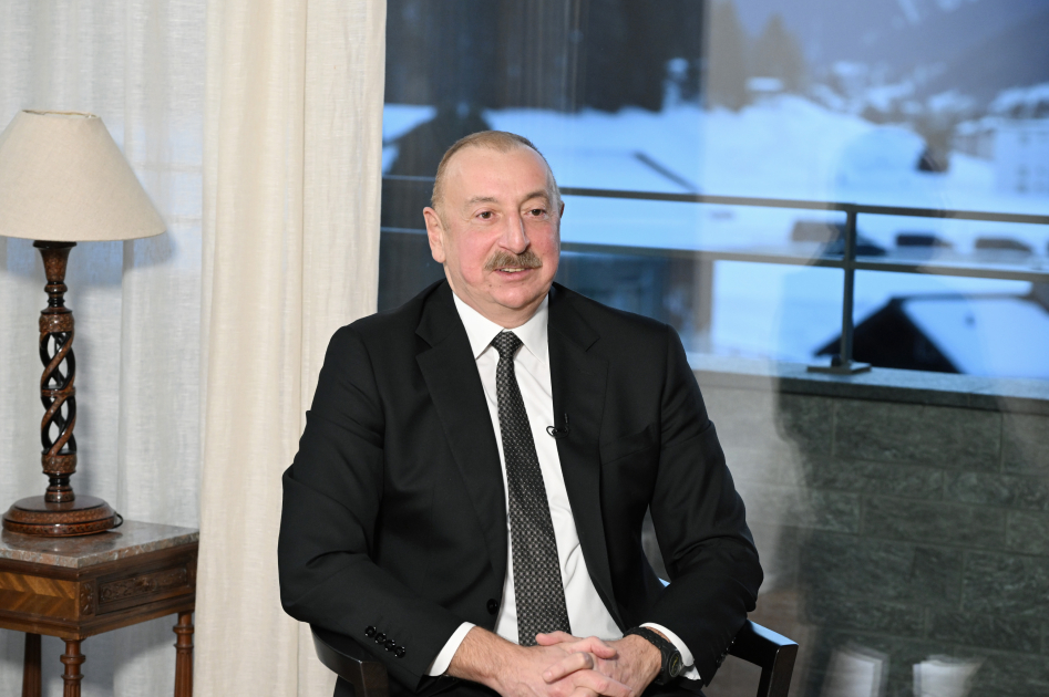 President Ilham Aliyev interviewed by CGTN in Davos (PHOTO/VIDEO)