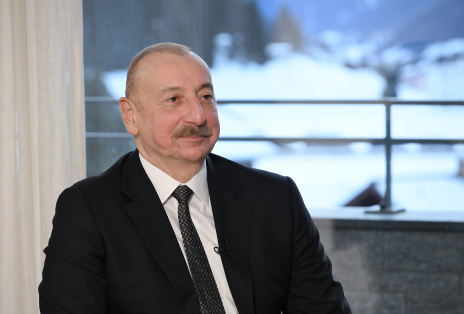 President Ilham Aliyev interviewed by CGTN in Davos (PHOTO/VIDEO)