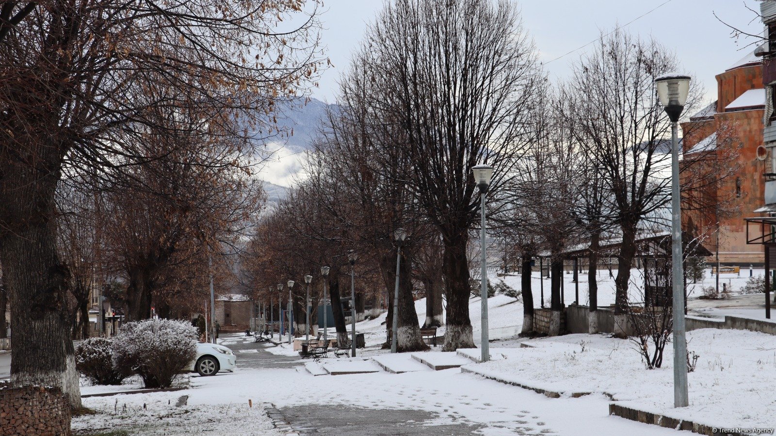 Snowfall shrouds Azerbaijan's Khankendi in white blanket (PHOTO)