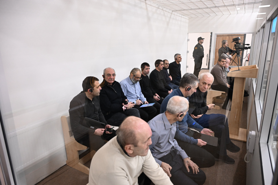 Azerbaijan proceeds with trial against accused in Armenian military aggression related crimes (PHOTO)