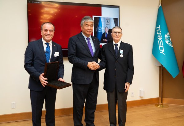 TURKSOY names Nobel laureate Aziz Sancar as "Turkic World Culture Ambassador" (PHOTO)