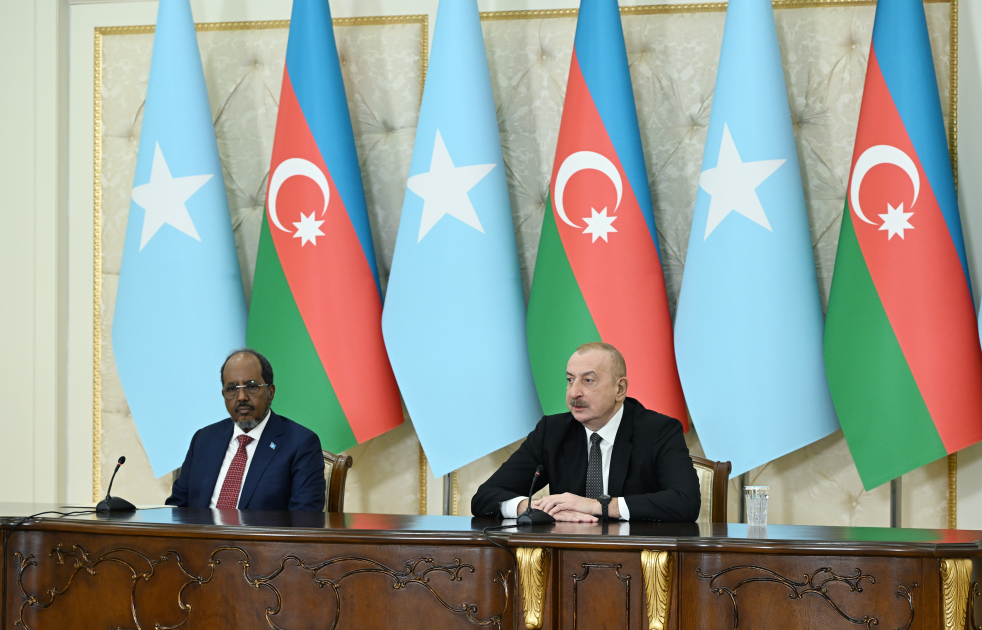 President Ilham Aliyev, President of Somalia make press statements (PHOTO)